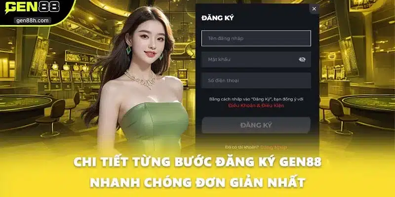 Chi tiết từng bước đăng ký GEN88 nhanh chóng đơn giản nhất