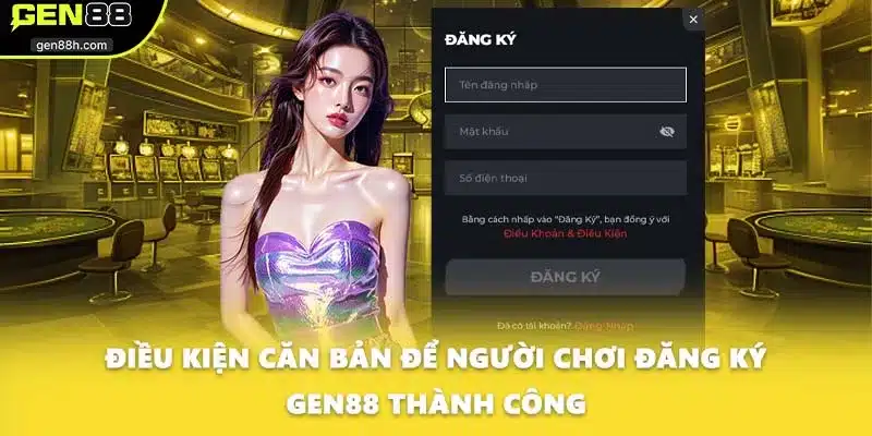 Điều kiện căn bản để người chơi đăng ký GEN88 thành công