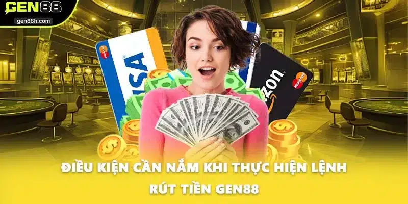 Điều kiện cần nắm khi thực hiện lệnh rút tiền GEN88