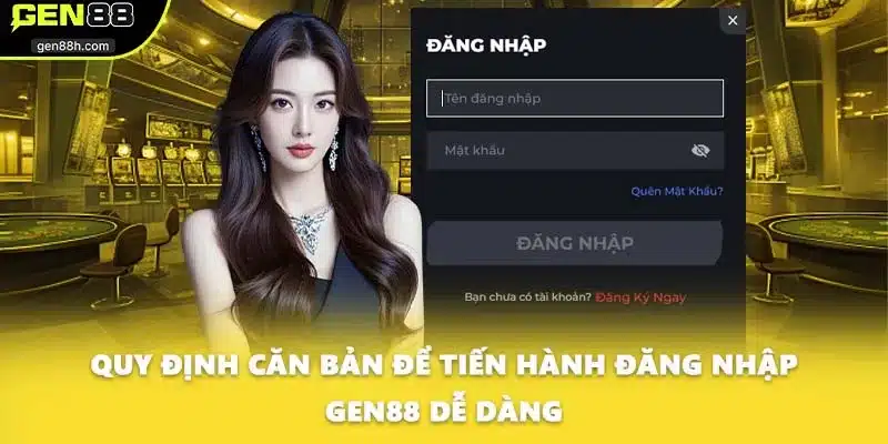 Quy định căn bản để tiến hành đăng nhập GEN88 dễ dàng